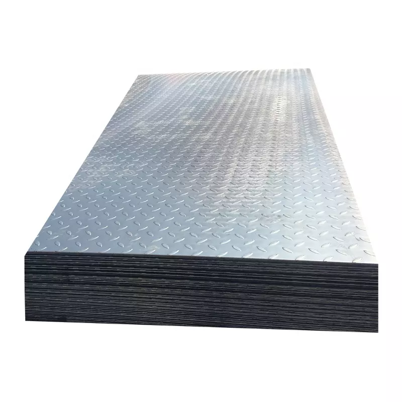 High Quality Astm Aisi Carbon Steel Sheet Q245 Q345 Hot Rolled Checkered Steel Plate 5mm Steel Checkered Plate Factory Supply